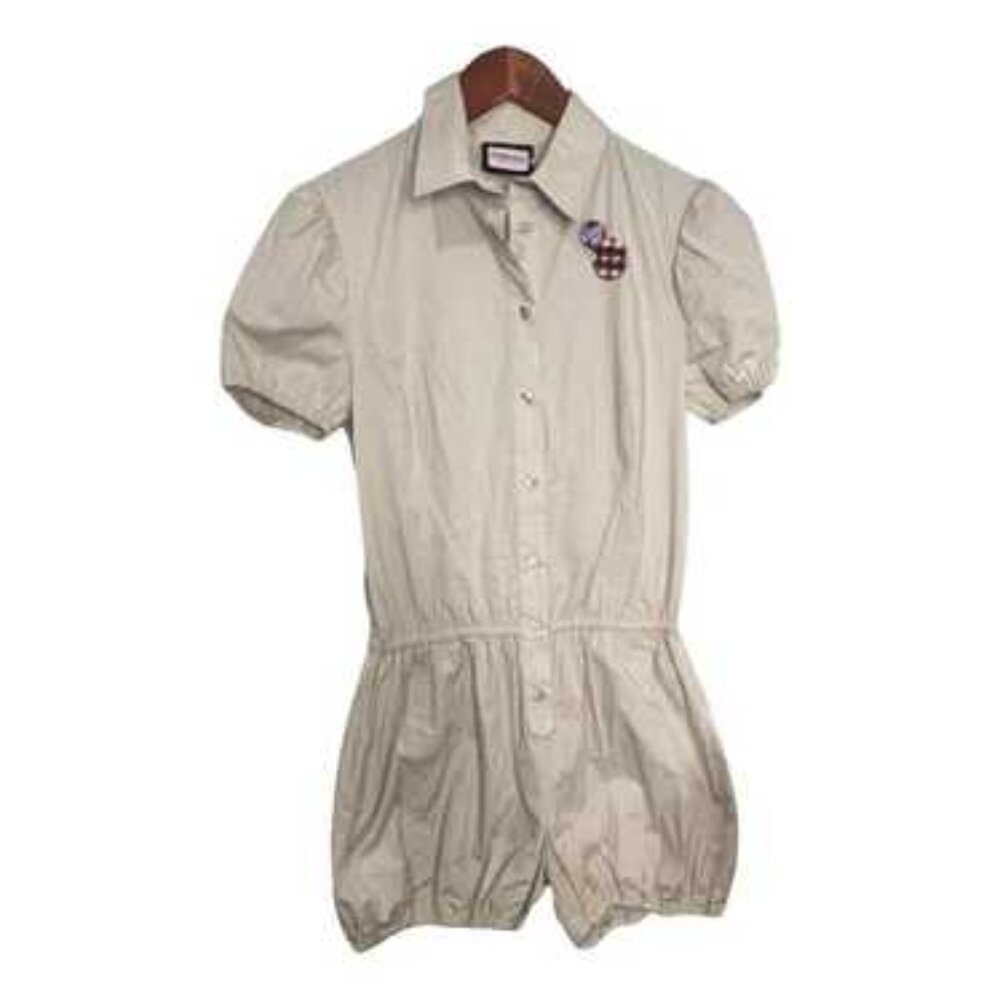 FIORUCCI  TUTA SHORTALL OVERALL PLAYSUIT IN OFF WHITE